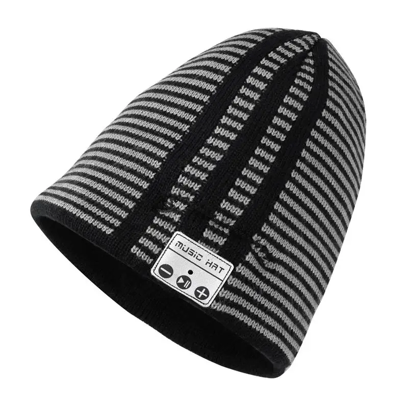Bluetooth 4,2 Шапка-бини, беспроводная Bluetooth гарнитура, наушники, мягкий теплый стерео динамик, свободные руки для мужчин и женщин - Цвет: Adi-tiaowen-hat