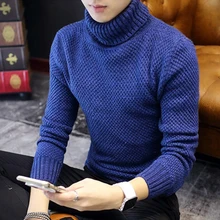 2016 Winter Herren Rollkragen Pullover Pullover Kleidung Warme Starke Männer Baumwolle Gestrickten Pullover Männlich Pullover Pull Homme XXXL 50