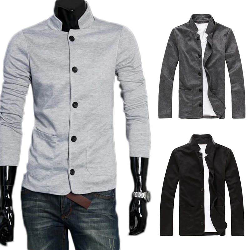 Grandpa collar jacket Men's sweater Leisure Suit Coat 1Pcs Fashion-in ...