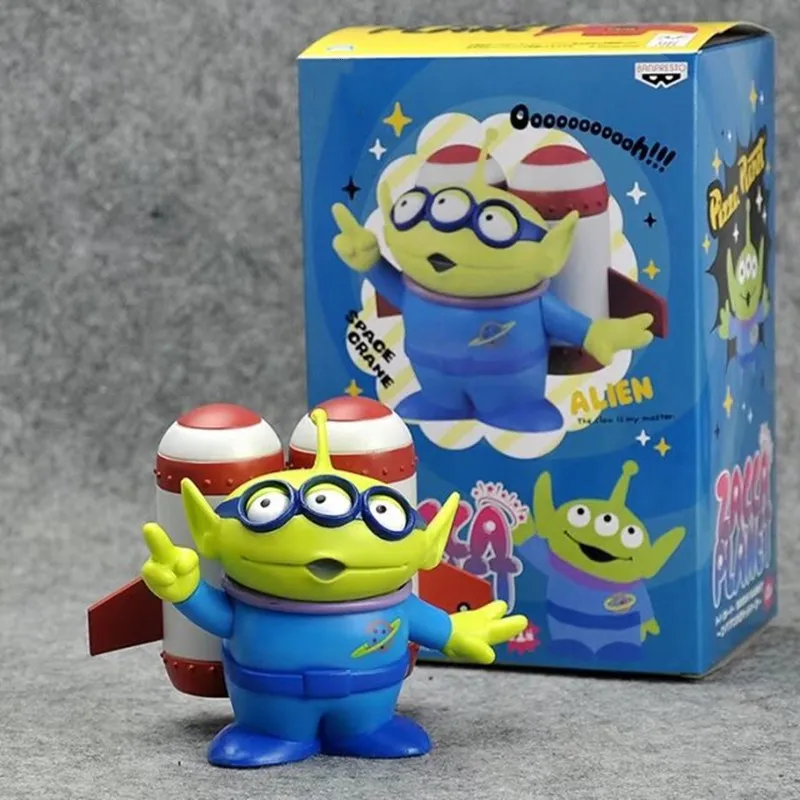 

Toy Story Anime Squeeze Toy Aliens Buzz Lightyear Rocket Sangan PVC Action Figure Little Green Men Collectible Model Toy L368