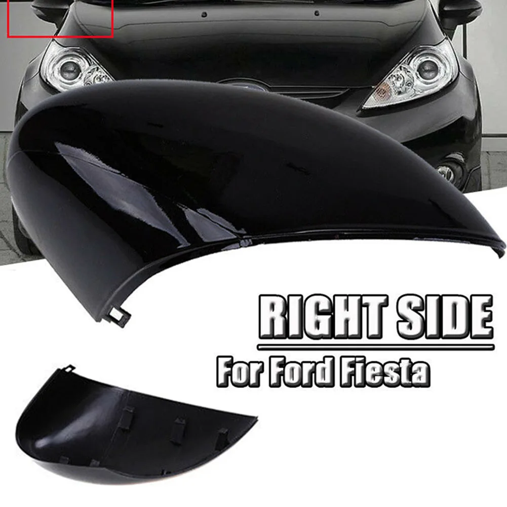 ABS Painted Black Wing Cap Left/Right Durable Accessory Replacement Mirror Cover For Ford Fiesta