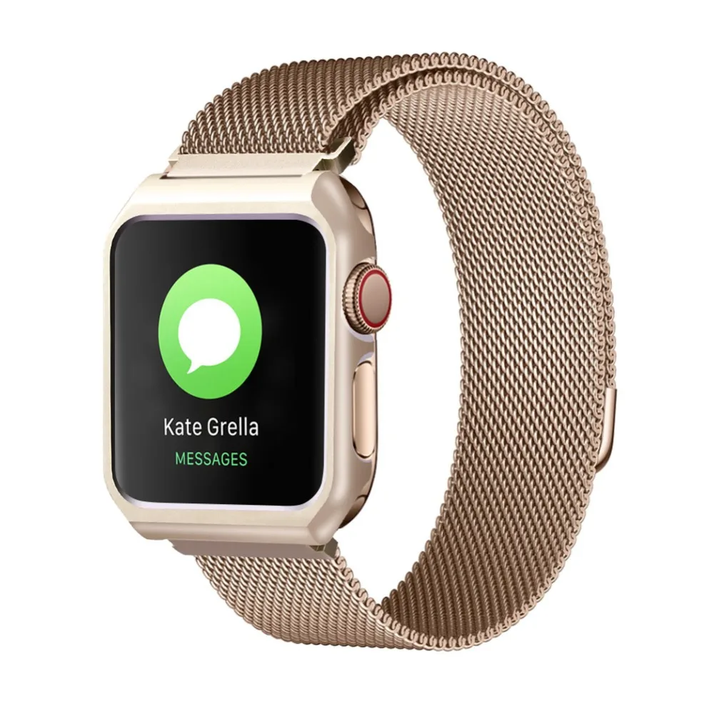 

GIM Apple Watch Strap 38mm/42mm Milanese Loop Replacement Strap for Watch with Protective Case for Apple Watch 38mm Series