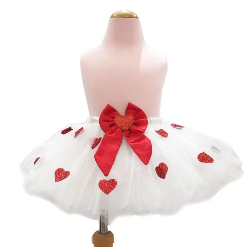 Bowknot Princess Tutu Skirt Baby Girls Summer Clothes Heart Kids Party Tutu for Girl Skirts Children Colorful Mini Pettiskirt 3