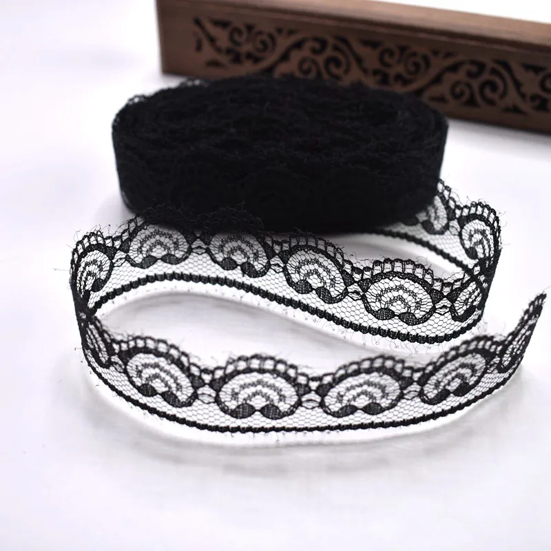 

10 yards/Lot lace ribbon 22mm wide african lace fabric white cotton lace fabric DIY embroidery lace trimmings sewing accessories