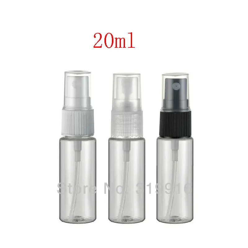 

20ml X 100pc Transparent Spray PET Bottle 20cc Small Travel Perfume Container With Mist Sprayer Pump , Hotel Spray Bottles