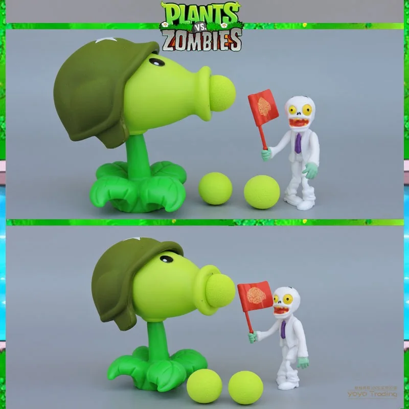 Peashooter Snow Pea Repeater 10 см PVZ Plants vs Zombies подсолнечник кактус Cob Cannon Chomper фигурка модель