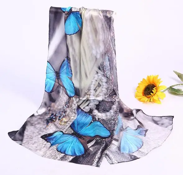 Женский летний длинный шарф с принтом бабочки для женщин - Цвет: DM6