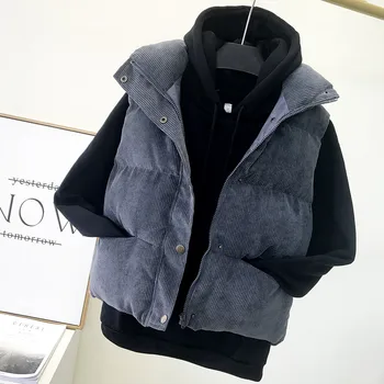 

2020 winter cotton vest new arrivel hot sale solid thick women parkas ZHJ008