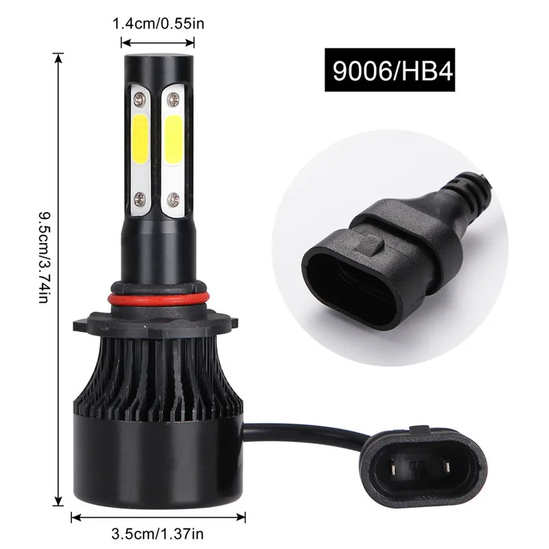 

wupp Car Lights 4-sides 9006 HB4 1700W LED Headlights 6500K COB Bulb Conversion Fog Light 255000LM HID dropship 19M20