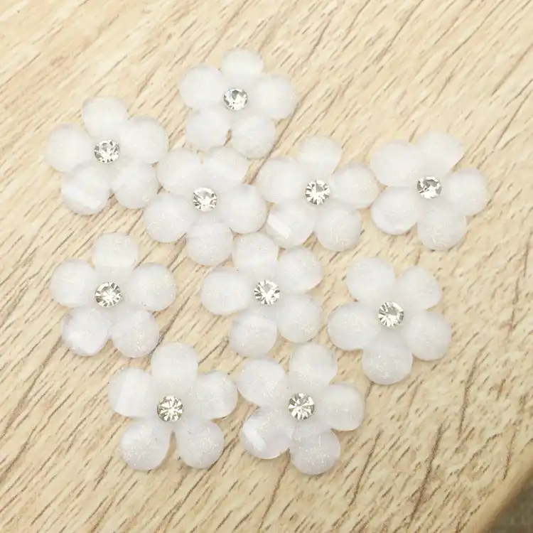 50-100Pcs 4*15mm Bling Crystal Clear Resin Cabochon Acryl Wedding Decorae Crafts