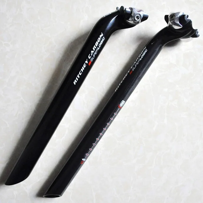 2013 arrivals Free Shipping!SUPERLOGIC UD finish Black Carbon Fiber Mtb&ampRoad Bicycle Seatpost 31.6*350mm 002 | Спорт и