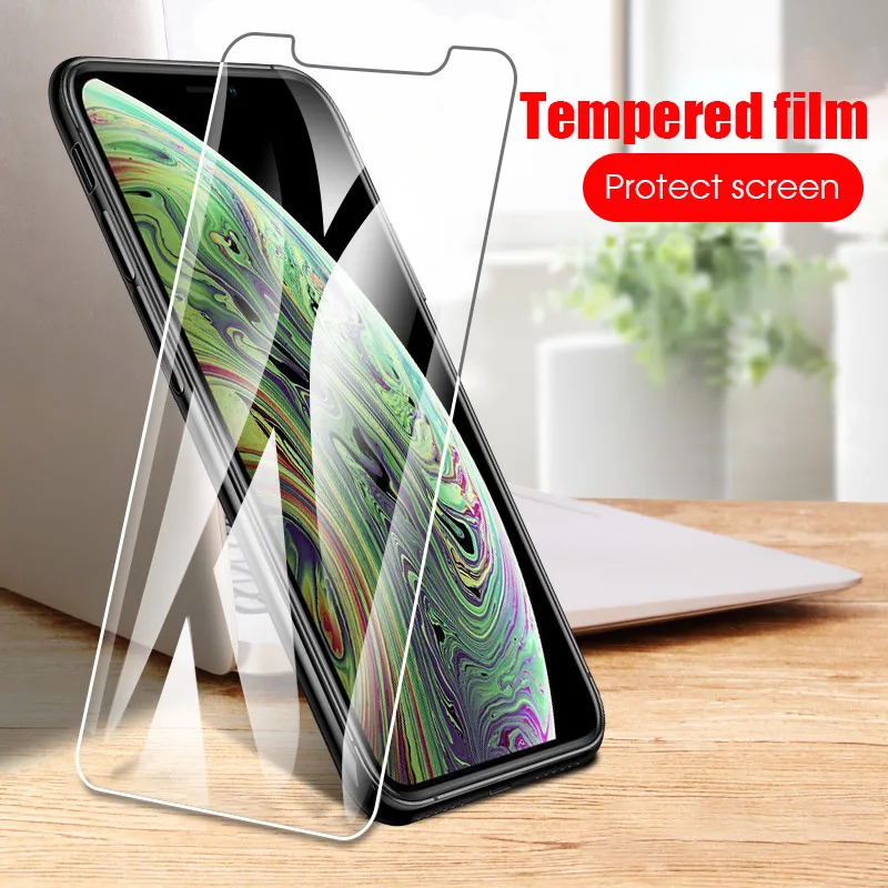 

GerTong 9H Transparent Tempered Glass For iPhone X XR XS MAX 7 8 6 6 4 S Plus Ultra Thin Screen Protector Cover Film