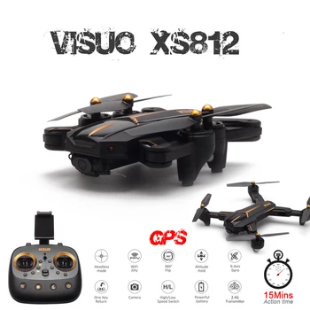 

VISUO XS812 Profissional GPS 5G WiFi FPV Foldable Drone with Camera 2MP 5MP Optical Flow RC Quadcopter Helicopter Toys VS SG106