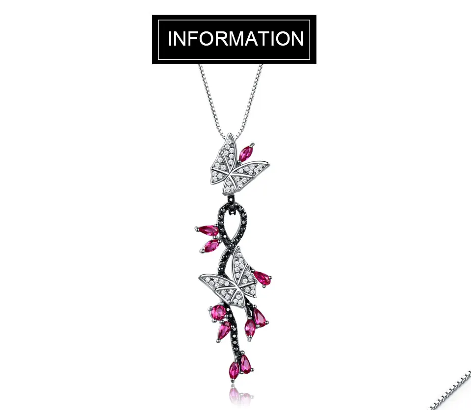 UMCHO Ruby 925 sterling silver jewelry set for women S016R-1-PC (1)