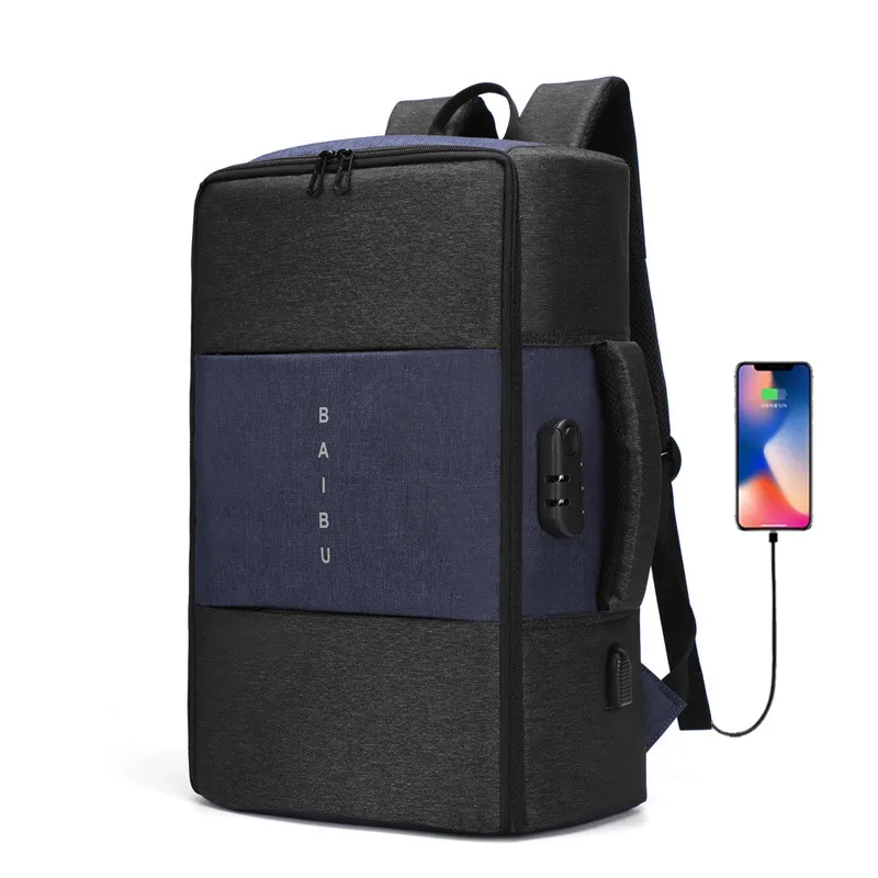 

Men Backpack High capacity 17 inch Laptop Backpack Multifunction USB Charging Travel Bag Unisex Casual school Bags