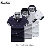 BOLUBAO Брендовые мужские рубашки поло, летние модные мужские рубашки поло с принтом, короткая рубашка, деловые повседневные мужские футболки поло