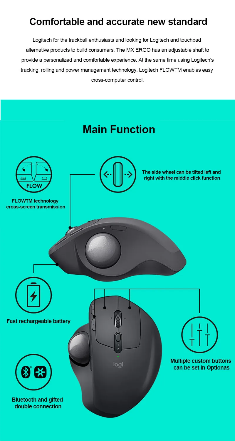 logitech mx ergo mouse 5