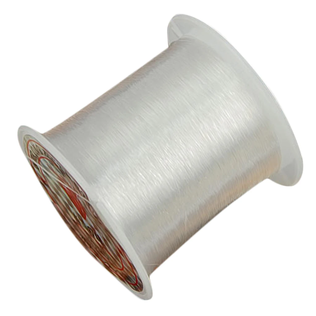 Phenovo 70M 1 Roll White Elastic Stretch Crystal Clear Beading Thread for Stringing Beads Stones Charms Pendants 0.25mm
