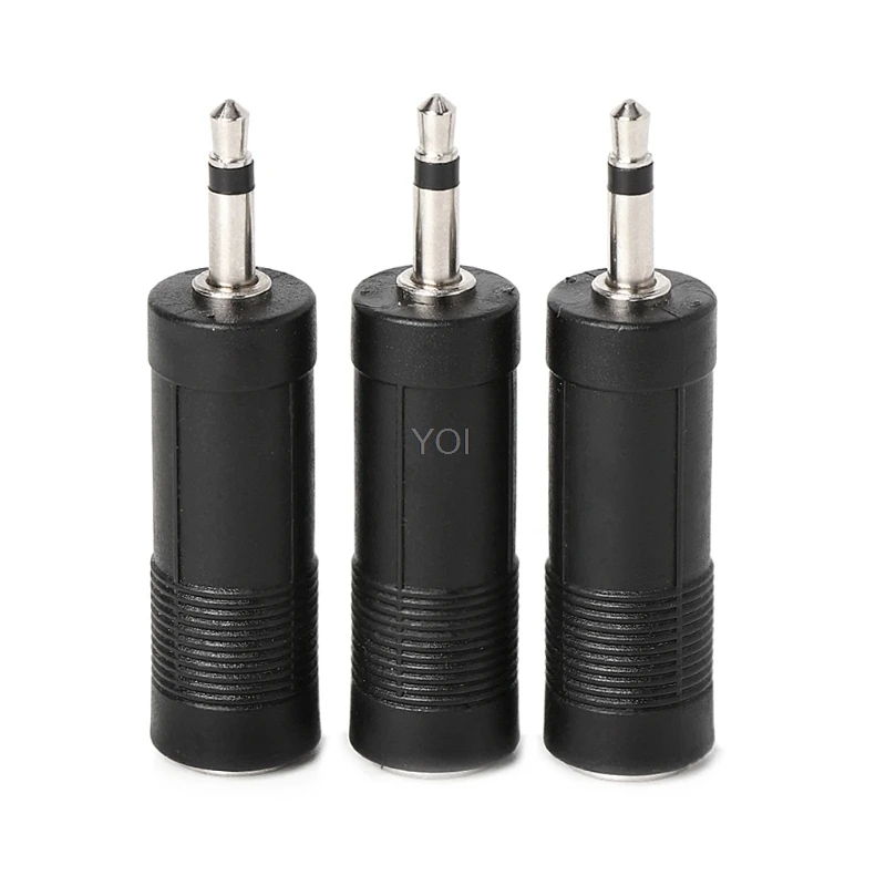 

3X Jack 6.3 to Plug 3.5 Adapter Speaker Plug 3.5mm Plug Plastic Audio Connector