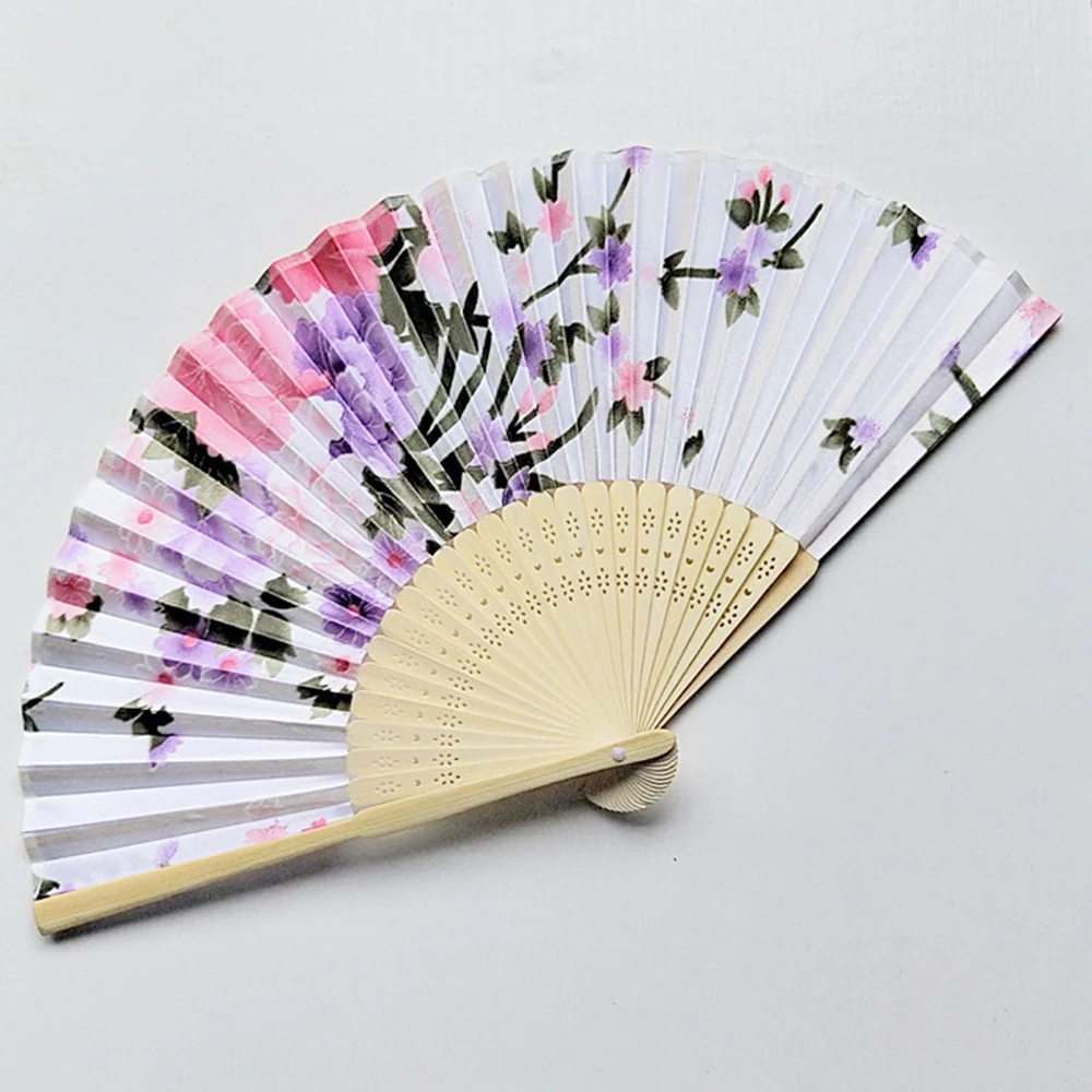 Декоративные веера Best продажи мода Китайский Японский ремесла Складной вентилятор Cherry Blossom Карманный ручной летний книги по искусству