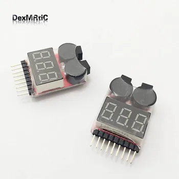

New 1-8S Battery Display Low Voltage Buzzer Alarm 2IN1 Tester Module BB Ring