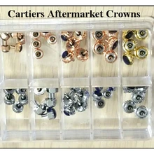 60 x коронок для часов для всех Carter серебро/золото разный диаметр части ремонт