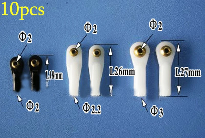 10PCS M2 M3 Steel Wire/Pushrod End Tie Rod Adjuster Ball Head Buckle