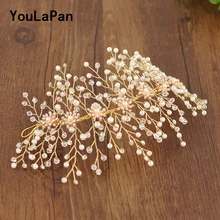 YouLaPan HP179 свадебная тиара невесты; свадебное украшение для волос свадебная прическа аксессуары свадебное украшение для волос «вьющийся стебель» ювелирные изделия для волос повязка на голову