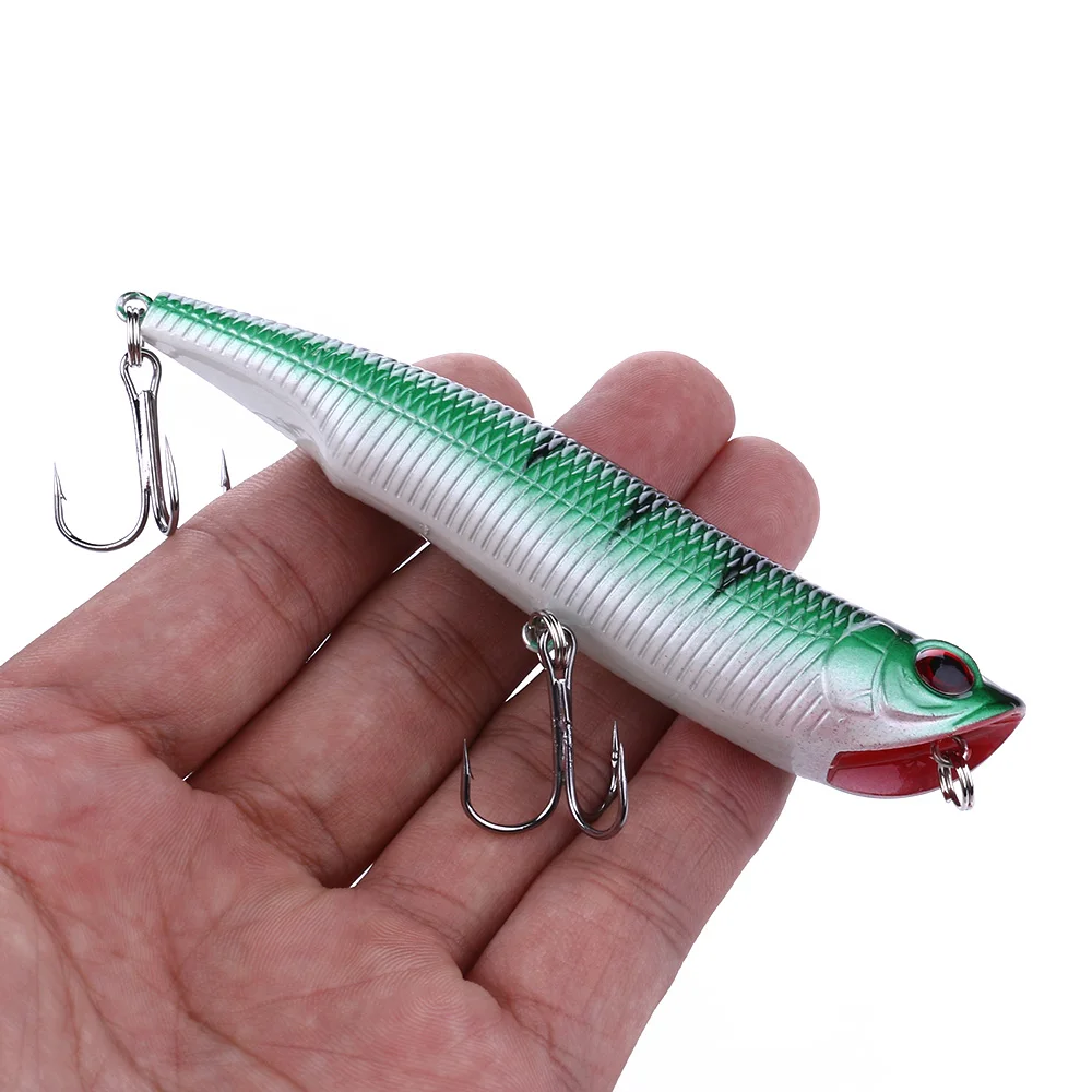 Buy 1Pcs New Fishing Lure Popper 105mm 15.7g Top Water Hard Bait With Treble