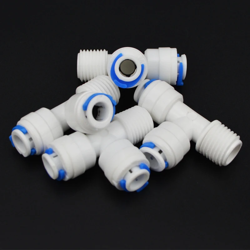 

4pcs Side of The T-1/4 Inch Tee Quick Connet Connectors | Contact T33 Pressure Tank Low Pressure Switch 1/4" bsp male