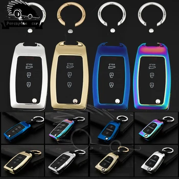 

Zinc alloy Car Key Case For Kia Rio Sportage Come Ceed Cerato Sorento K2 K3 K4 K5 for Hyundai Key Bag Key Ring Keychain