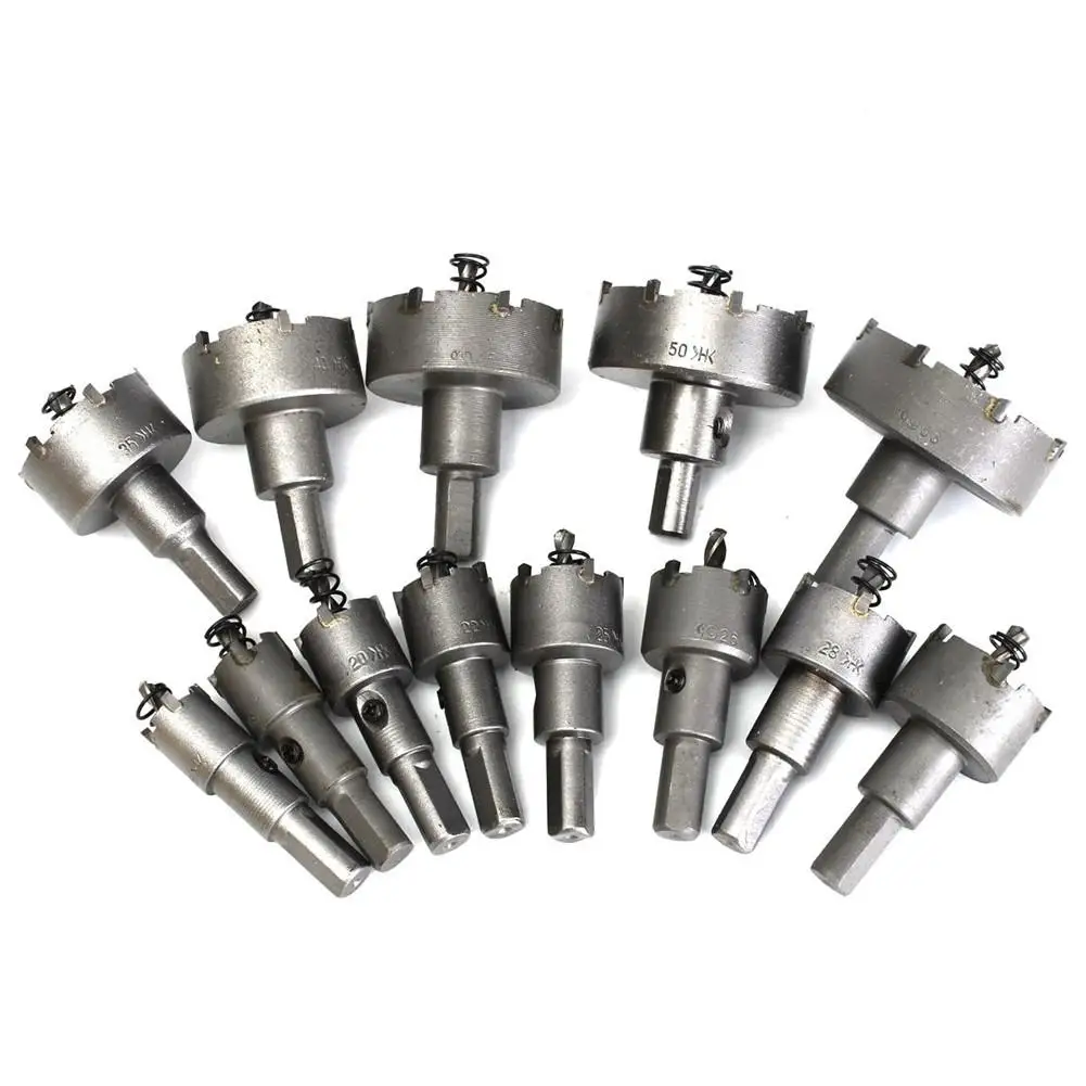 

13PCS 16-53mm Stainless Steel Drill Bit Hole Saw Set Carbide Tip TCT Alloy Hole Opener