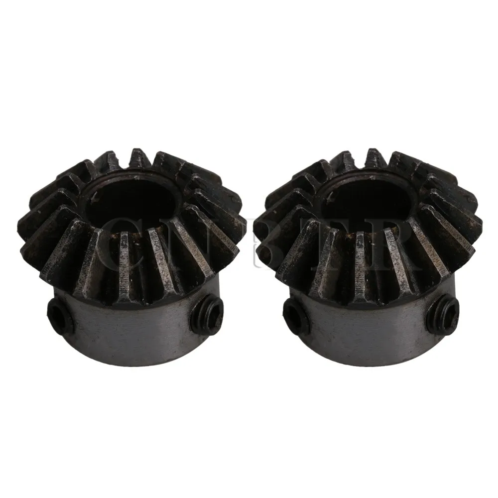 

CNBTR 26mm Diameter 18mm Height Silver Black 45# Steel 1.5 Module 16 Teeth Bevel Gears Pa(Hole Dia:6mm 8mm 10mm 12mm)
