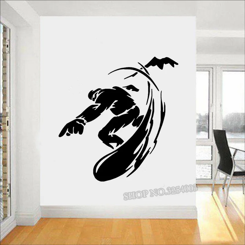aliexpress : buy sports wall decals snowboarder snowboarding