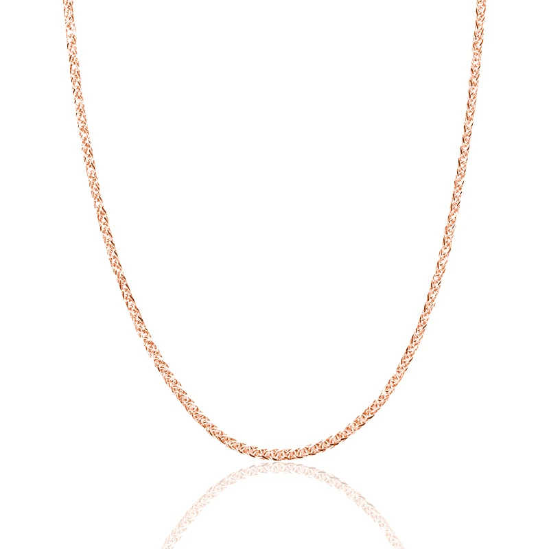 Настоящая 18 к золотая цепочка ожерелье 18 дюймов au750 ожерелье для женщин, розовое золото Белое золото цепочка из желтого золота ожерелье ювелирное изделие подарок