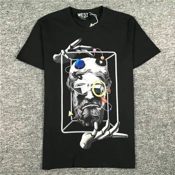 

2019 New Short Sleeve Tee Shirt Statue Printed T Shirts Men Cotton O-neck Loose Summer T-shirt for Mens Casual Tshirt Homme B123