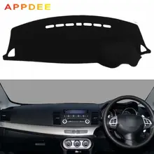 Pokrowce do stylizacji samochodu Dashmat mata na deskę rozdzielczą odcień pokrywa deski rozdzielczej dla Mitsubishi Lancer Ex FORTIS Evo 2007 2008 2009 2010 2011 2012 2015
