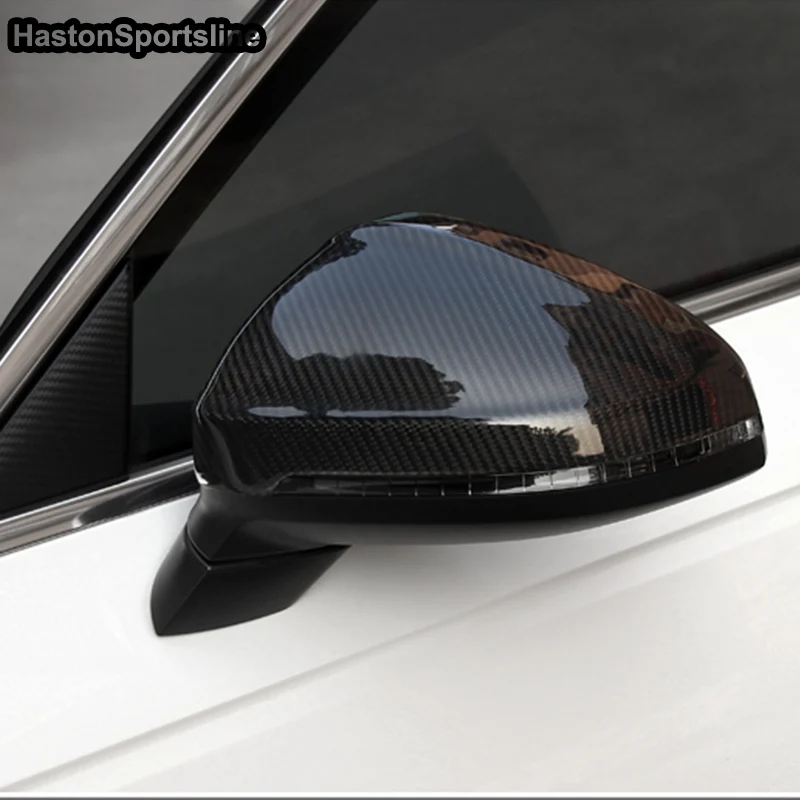 Замена Стиль для Audi A4 B9 S4 A5 S5 RS4 RS5 углеродного волокна боковое зеркало заднего вида покрытия