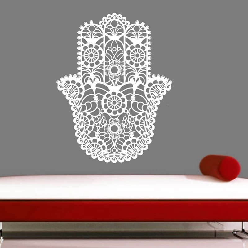DCTAL Hand Buddha Quotes Namaste Wall Decals Yoga Mandala Wall Stickers Living Rooms Home Decor Yoga Art Mural Decoration