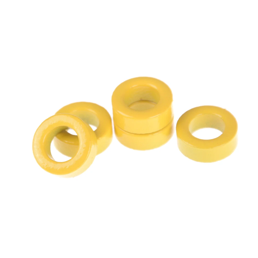 

5pc yellow gray toroidal Iron powder cores Iron dust core Ferrite Toroid Core