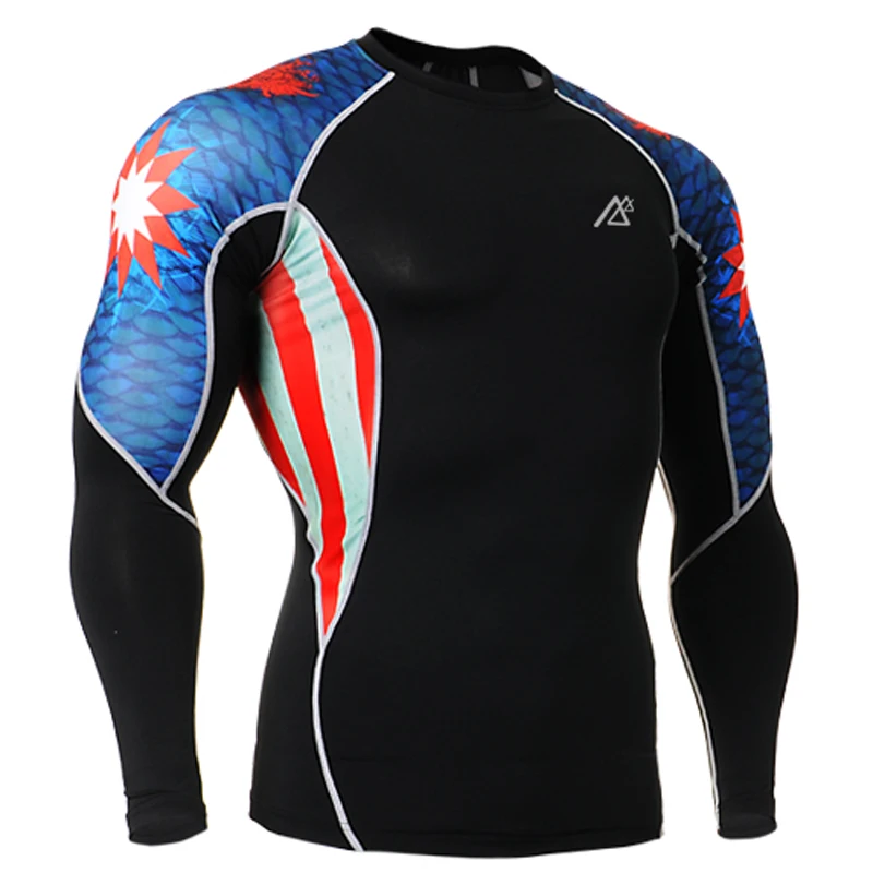 Life On Track Compression Tights Long Sleeves Tee Shirt Running 3D Prints Multi-functional Outdoor Exercise Sports Wear Tops | Спорт и