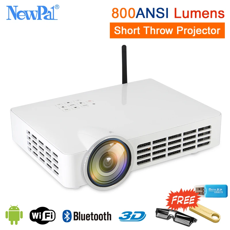Bluetooth Smart Projector 4K 3D 1080P Full HD Home Theater Short Throw Projector 5000 lumens Android Ultra Short Throw Projector