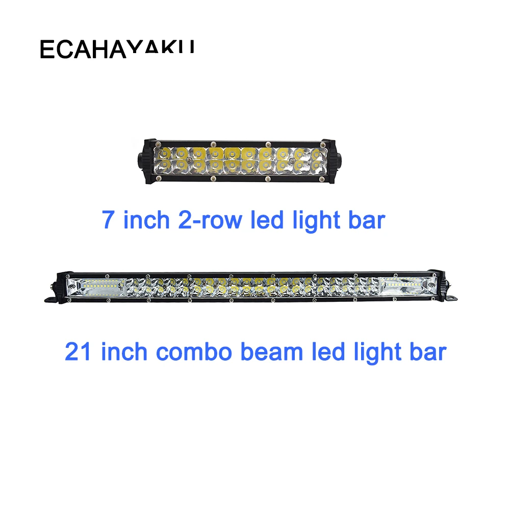ECAHAYAKU " 21" 60 Вт 180 Вт Тонкий двухрядный светодиодный светильник для внедорожника 4WD грузовик Трактор Лодка прицеп 4x4 SUV ATV 12V 24V