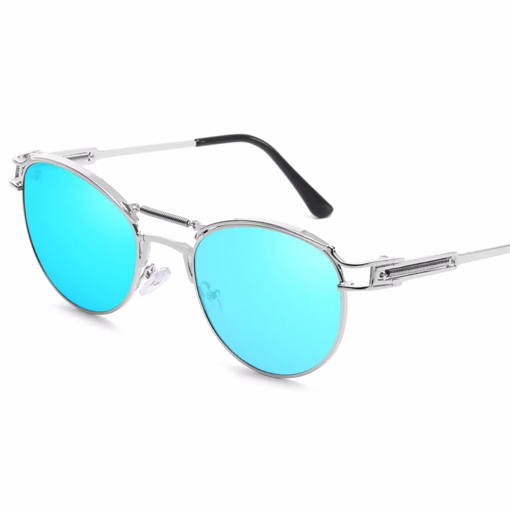 

Women Men Summer New Fashion Oval Steampunk Mirror Sunglasses Unisex Spring Alloy Sun Glasses UV400 Beach Sun Eyeglasses L7726CJ
