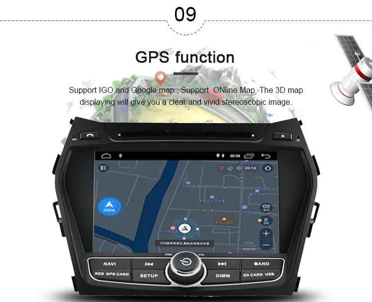 Clearance JDASTON Android 9.1 Car DVD Player For Hyundai IX45/Santa fe 2012 2013 2014 Multimedia GPS Navi 2 Din Car Radio Audio Stereo 10