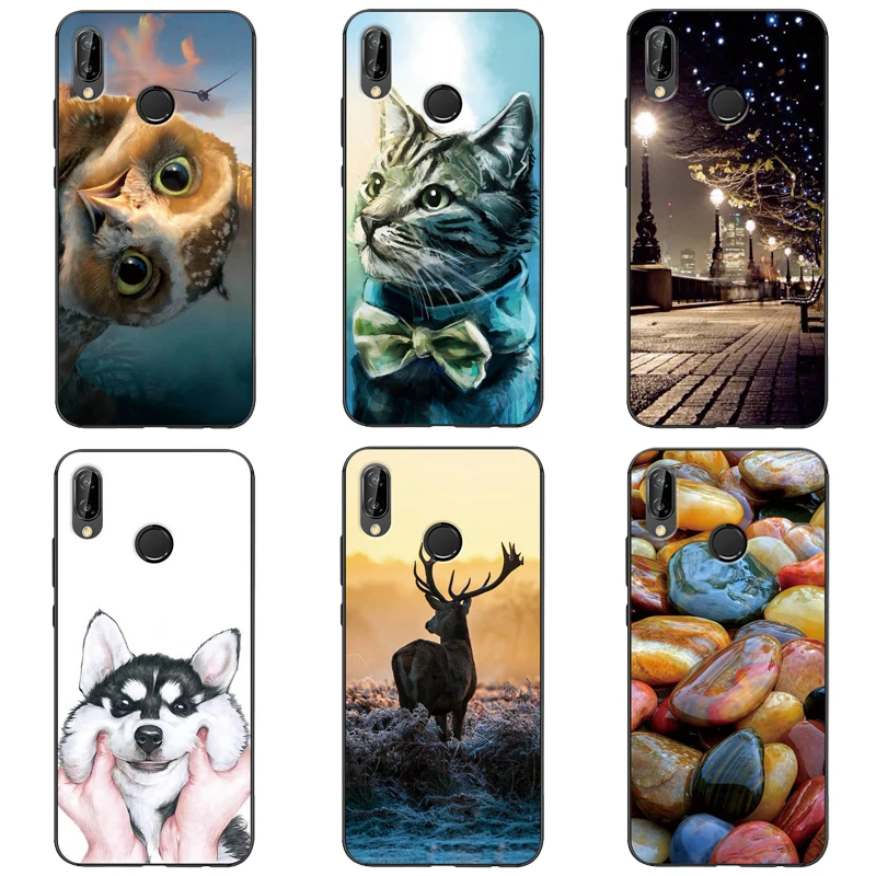 Анимация кошка собака животных рисунком чехол для huawei Nova 3e 5 84 &quotмягкий