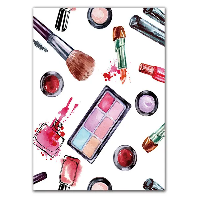Makeup Fashion Wall Art Canvas Painting Prints Posters Wake Up Make Up