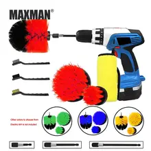 MAXMAN дрель скруббер щетка красная Бытовая щетка для чистки Ванная комната Ванна Душ вращающаяся Чистящая Щетка