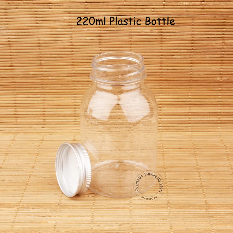 

22pcs/Lot Wholesale 220ml Plastic Bath Salt Bottle 22/3OZ Milk Pot Refillable Container 220g Facial Mask Pot Cosmetic Packaging