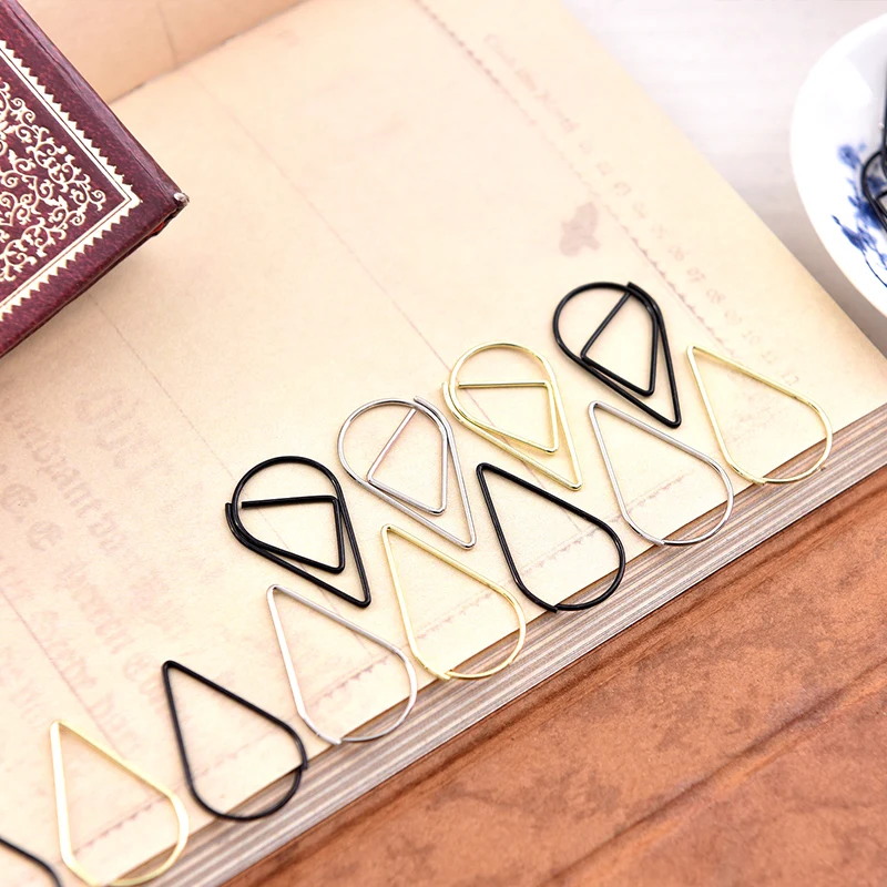 

rain drop Metal Memo Clip Shape Paper Clips Creative Interesting Bookmark Clip Shaped Paper Clips for Office School Home
